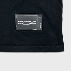 SS20 WE11DONE Long Sleeve Shirt Mens Small Black Oversized Graphic Tee