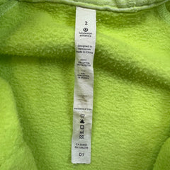 Lululemon Scuba Hoodie Womens Size 2 Green Full Zip Sports Hooded Sweater