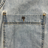 Vintage 90s Levi's Denim Shirt Mens Medium Blue Faded Light Wash Button Up