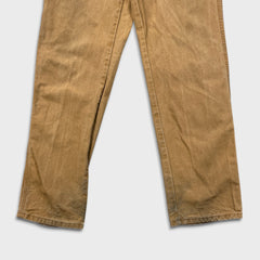 Dickies Pants Mens 28x32 Beige Straight Leg Faded Hammer Loop Canvas Workwear