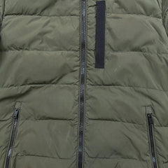 Moose Knuckles Heavy Jacket Mens Large Green Puffer Down Full Zip Coat