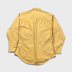 Vintage 90s Levi's Denim Shirt Mens Medium Orange Red Tab Light Wash Button Up