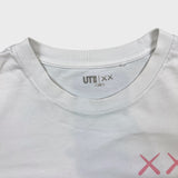 FW23 KAWS x Uniqlo UT Short Sleeve Graphic T Shirt Mens Large White Pink BFF Tee