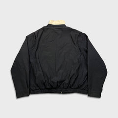 Vintage 90s Polo Ralph Lauren Harrington Jacket Mens XL Black Plaid Lined Bomber