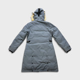 Canada Goose Kensington Parka Womens Medium Gray Down Real Coyote Fur Coat 2506L