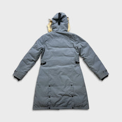 Canada Goose Kensington Parka Womens Medium Gray Down Real Coyote Fur Coat 2506L