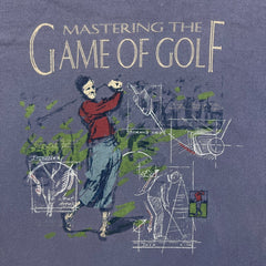 Vintage 90s Mastering Golf T Shirt Mens Large Purple Faded Single Stitch USA Tee