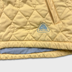 Nike Sportswear ACG Jacket Mens Small Yellow Swoosh Level 3 Outer Layer Quilted