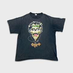 Vintage 1991 MTV Headbangers Ball T Shirt Mens XL Black Single Stitched USA Distressed Tee