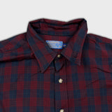 Vintage 90s Sir Pendleton Shirt Mens XL Red Wool Long Sleeve Plaid USA Button Up