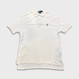 Vintage 90s Polo Ralph Lauren Shirt Men Large White Embroidered Pony Casual Short Sleeve