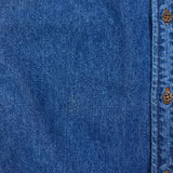 Vintage 90s Levi's Denim Shirt Mens XL Blue Orange Tab Medium Wash Button Up