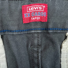 Levi's XX Cargo Taper Pants Mens 30x32 Gray Faded Stretch Chino Twill Trouser