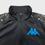Vintage Y2K Kappa Sweatshirt Mens XL Black Sportswear Full Zip Tracksuit Top