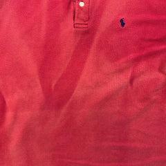 Vintage 90s Polo Ralph Lauren Shirt Mens Large Red Pony Sun Faded Short Sleeve