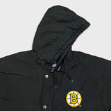 Vintage 90s Starter Boston Bruins Jacket Mens Medium Black NHL Hockey Full Zip