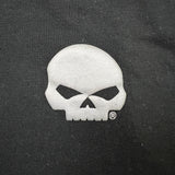Vintage Y2K Harley Davidson Skull Shirt Mens XL Black Spell Out Long Sleeve Tee