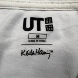 Uniqlo UT Keith Haring Art T Shirt Mens Medium White Four Panel Graphic Tee