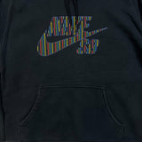Nike SB Hoodie Mens Large Black Spell Out Skateboard Pullover Hooded Sweater