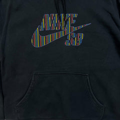 Nike SB Hoodie Mens Large Black Spell Out Skateboard Pullover Hooded Sweater