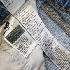 Levi's Ribcage Straight Ankle Jeans Womens 26x27 Blue High Rise Distressed Denim