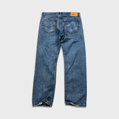 Levi's 505 Jeans Mens 34x30 Blue Regular Fit Straight Leg Medium Wash Denim Pants