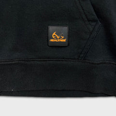 Realtree Boston Traders Hoodie Mens Small Black Camo Lined Full Zip Sweater