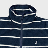 Nautica Fleece Mens XS Blue Full Zip Nature Outdoor Striped Jacket