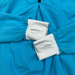 Lululemon Run Track Attack Top Womens Size 2 Blue Full Zip Lightweight Sportswear