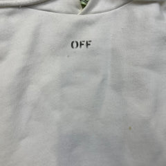2018 Off-White Photocopy Hooded Sweater Mens Medium White Graphic Hoodie