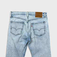 Levi's 502 Jeans Mens 33x34 Blue Regular Taper Fit Stretch Light Wash Denim Pants