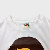 A Bathing Ape BAPE T Shirt Mens Large White Big Ape Head Double Sided Tee