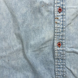 Vintage 1993 Looney Tunes Denim Shirt Mens XL Blue Light Wash Cartoon Classics