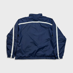 Nike Sportswear Jacket Mens Medium Blue Swoosh Full Zip Windbreaker Y2K Bomber