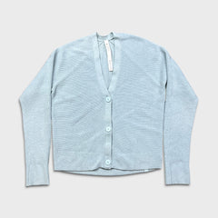 Lululemon Merino Wool-Blend Cardigan Womens Size 2 Blue Button Up Sweatshirt