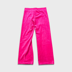 Juicy Couture OG Big Bling Velour Track Pants Womens Small Pink Relaxed Jogger
