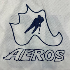 Vintage 90s CCM Houston Aeros #40 Hockey Jersey Mens 2XL White Mesh WHA