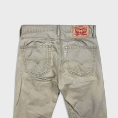 Levi's 510 Skinny Fit Jeans Mens 31x30 Beige Mid Rise Tapered Leg Khaki