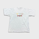 Vintage 90s Australia T Shirt Mens Medium Gray Embroidered Nature Animal Tee