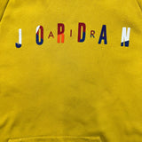 Nike Air Jordan Brand Hoodie Mens Large Yellow Jumpman Pullover Hooded Sweatshirt