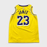 Nike LeBron James #23 Lakers Jersey Mens Medium Yellow NBA Swingman Icon Edition Basketball