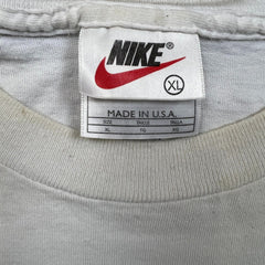 Vintage 90s Nike Sportswear T Shirt Mens XL White Swoosh USA Short Sleeve Tee
