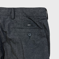Hugo Boss Geno Dress Pants Mens 34x32 Slim Fit Charcoal Wool Blend Trouser