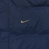 Vintage 90s Nike Sportswear Jacket Mens Large Blue Swoosh Full Zip Puffer Coat
