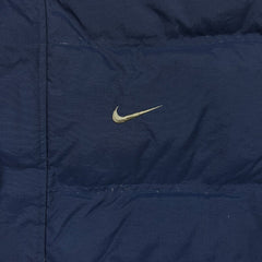 Vintage 90s Nike Sportswear Jacket Mens Large Blue Swoosh Full Zip Puffer Coat