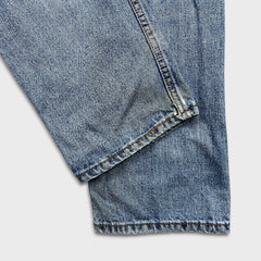 Levi's 505 Jeans Mens 34x30 Blue Regular Fit Straight Leg Light Wash Faded Denim Pants