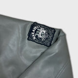 Vintage Y2K Makaveli Leather Jacket Mens Large Blue Tupac Shakur Varsity Letterman