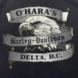 Vintage 1991 Harley Davidson Great American Hog T Shirt Mens Medium Black 3D Emblem USA