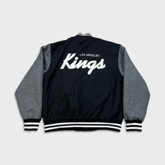 Vintage 90s Jeff Hamilton Los Angeles Kings Jacket Mens Large Reversible NHL Hockey Varsity