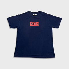 KITH T Shirt Mens XL Blue Box Logo Classic Faded Wash Tee